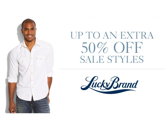 Extra 50% off Sale Styles at Lucky Brand