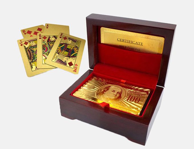 24kt Gold-Plated Playing Cards w/ Case