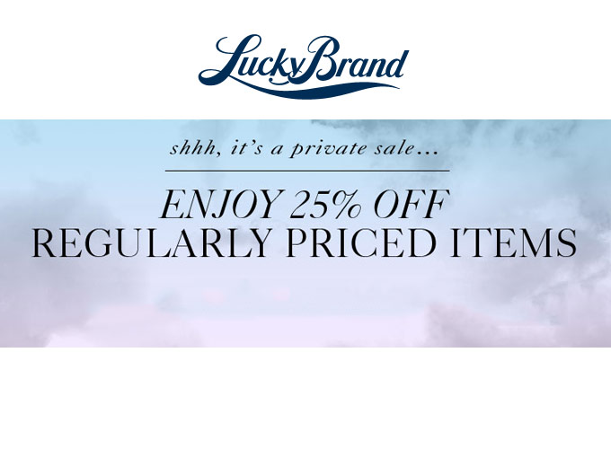 Regularly Price Items at Lucky Brand