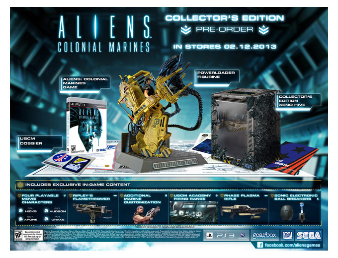 Aliens Colonial Marines Collector Edition
