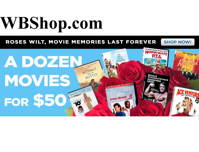 12 Movies for $50 at the WBShop