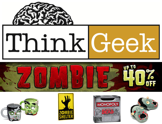 Up to 40% off Zombie Stuff at ThinkGeek.com