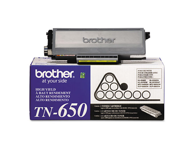 Brother TN650 High-Yield Toner, Black