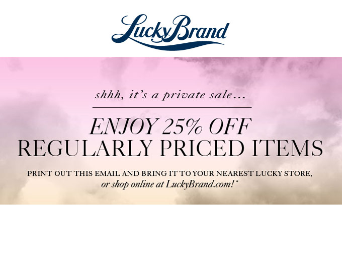 Regularly Priced Styles at Lucky Brand