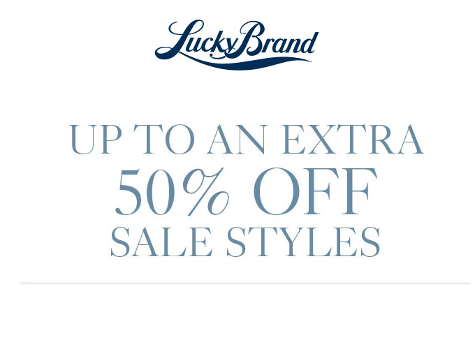 Extra 50% off Sale Styles at Lucky Brand