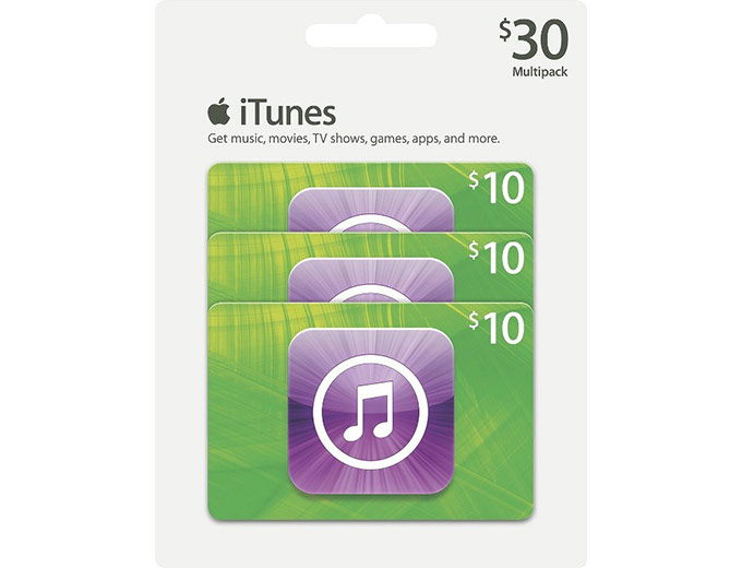 Apple iTunes $10 Gift Card 3-Pack