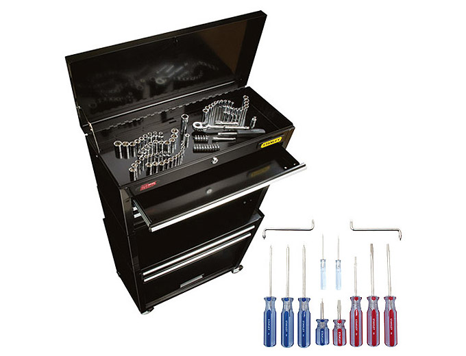 Stanley Rolling Tool Chest with Tool Set