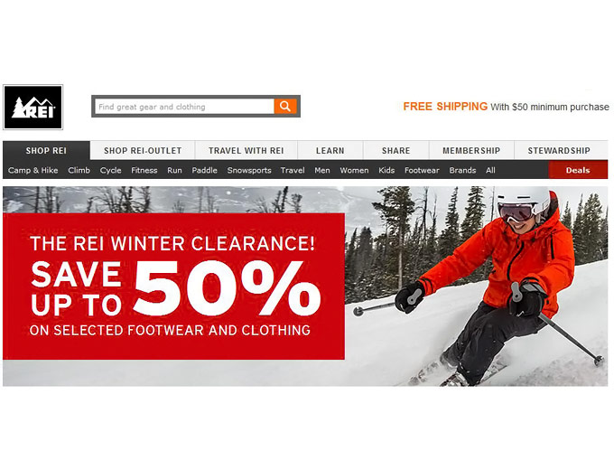REI Winter Clearance Sale - Save Up To 50%