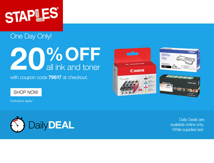 All Ink and Toner at Staples