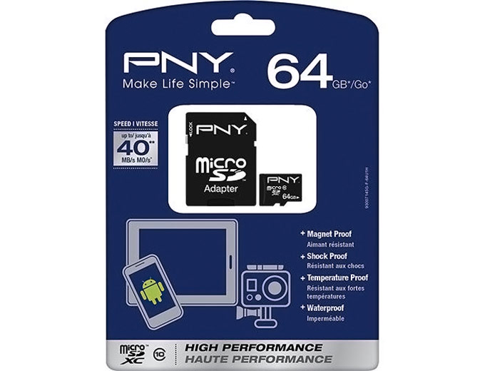 PNY Pro X 64GB MicroSDXC Memory Card