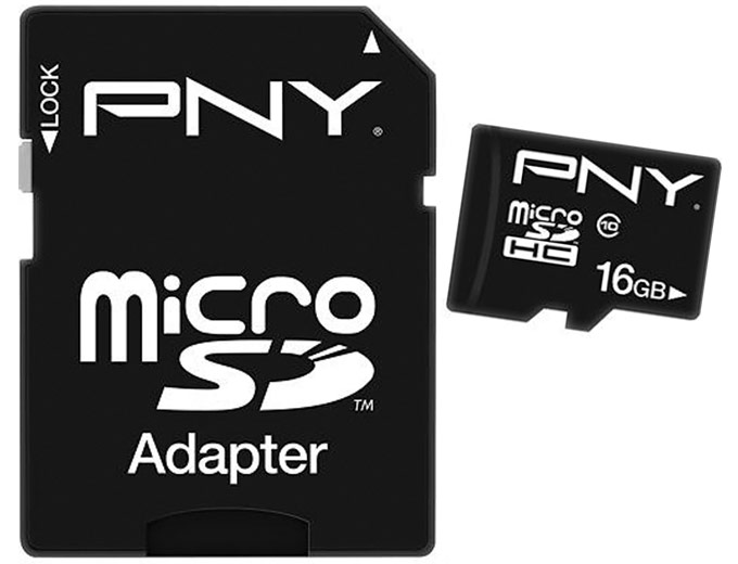 16GB PNY microSDHC Class 10 Memory Card