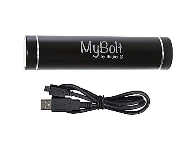 MyBolt Portable 2600mAh USB Charger, Black