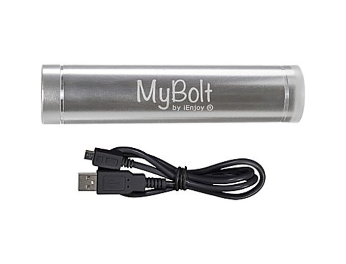 MyBolt 2600mAh USB Flash Charger, Silver