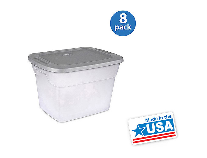 8-Pack of Sterilite 18-Gallon Storage Boxes, $49