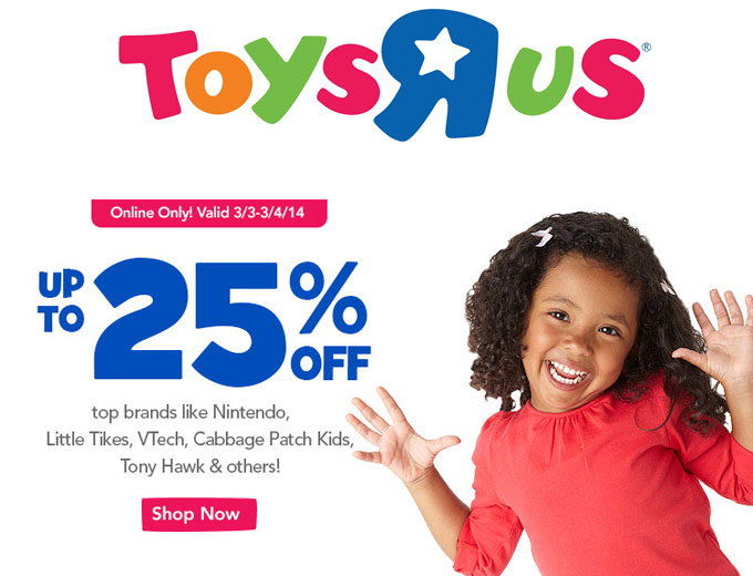 Toys R Us 2 Day Cyber Sale - Up to 25% Off