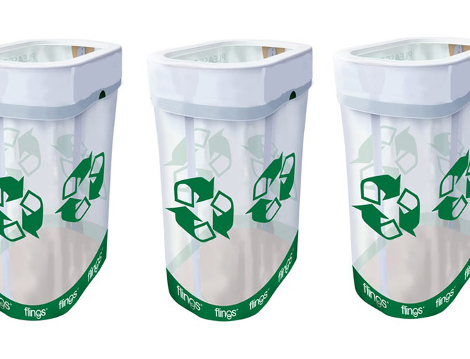 3-Pack of Pop-Up Recycle Bins
