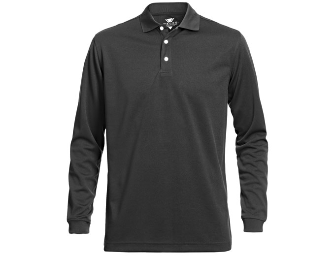 Wedge Mesh Golf Polo Shirt - Long Sleeve