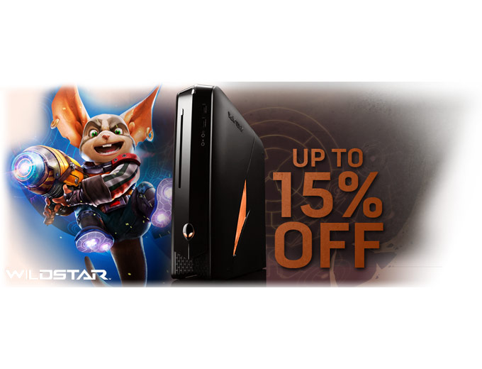 Up to 15% off Select Alienware Gaming Systems