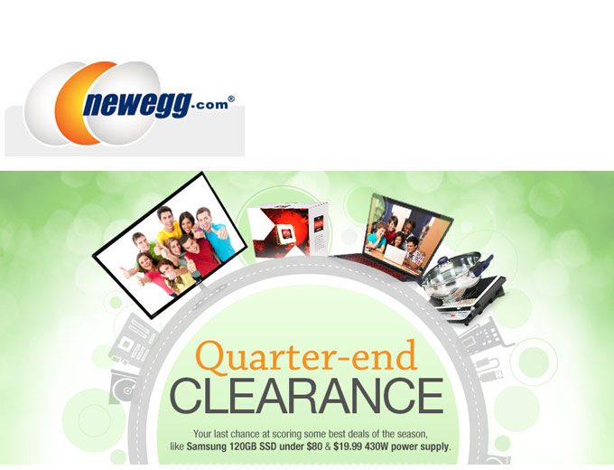 Newegg Quarter-End Clearance Sale
