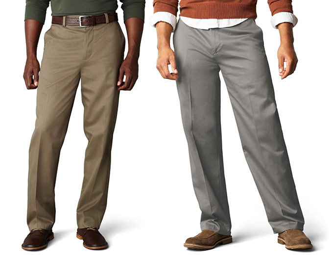 Dockers Men's Khaki D3 Flat Front Pants
