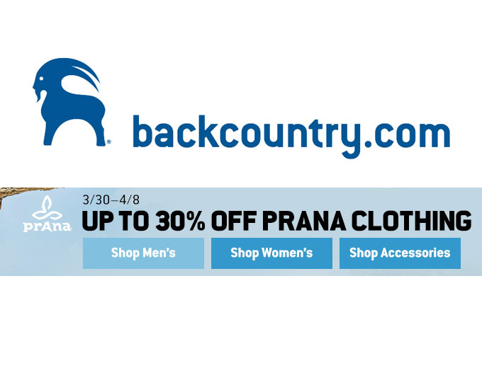 Up to 30% Off prAna Clothing at Backcountry.com