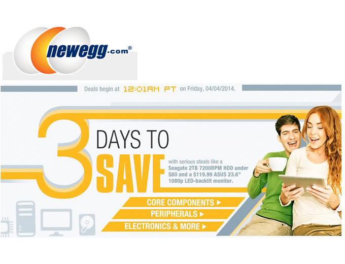 Newegg 72 Hour Sale Event