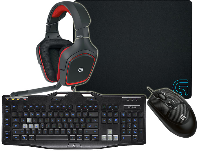 Logitech Gaming Headset, Keyboard & Mouse
