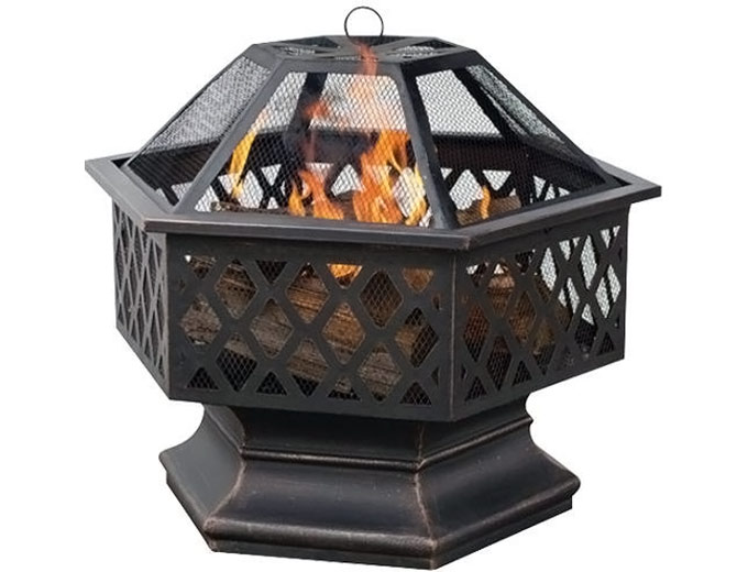 UniFlame Hex Shaped Outdoor Fire Bowl
