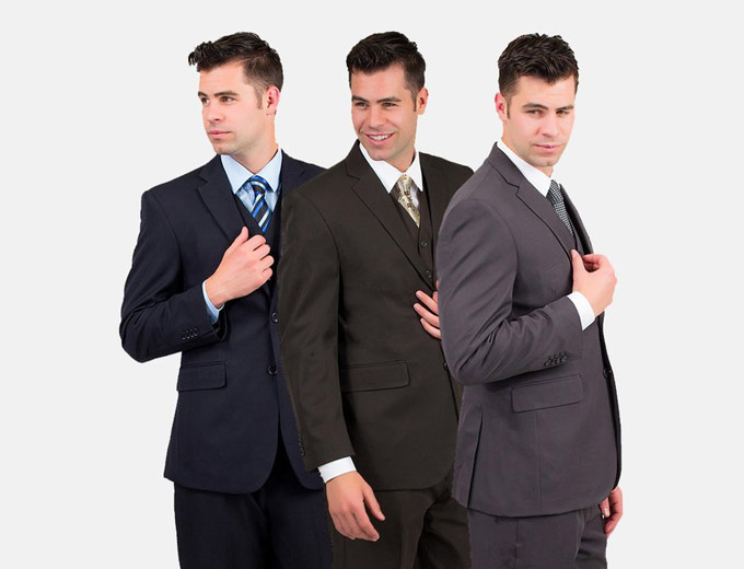 Tailored Fit Men's Formal Suit + Vest