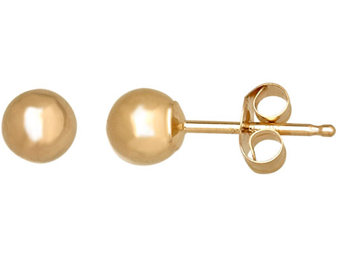 14kt Yellow Gold 4mm Ball Stud Earrings