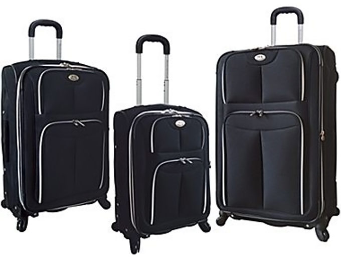 Travelers Club 3Pc Expandable Luggage Set