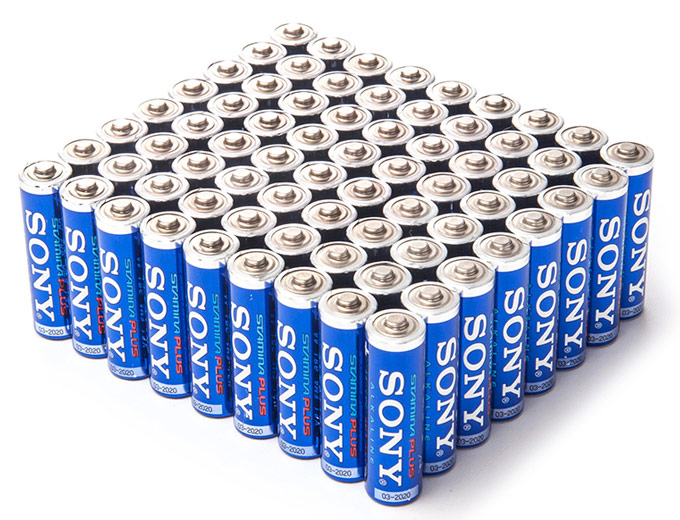 72-Pk Sony Stamina Plus Alkaline Batteries