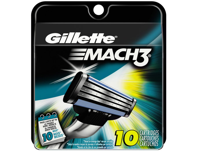 10-Pk Gillette Mach 3 Refill Cartridges