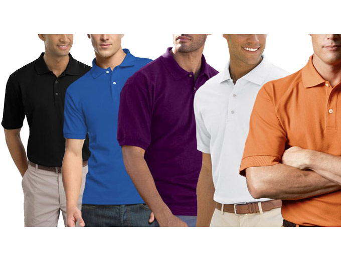 5-Pack: Gildan Classic Pique Polo Shirts
