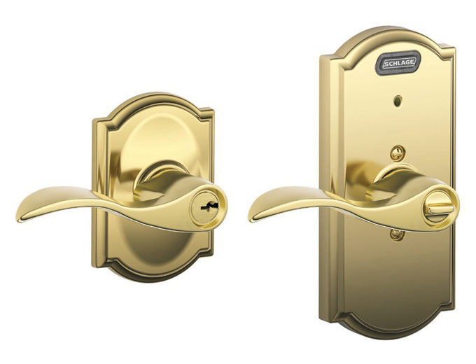 Schlage Entry Lever w/ Camelot Alarm
