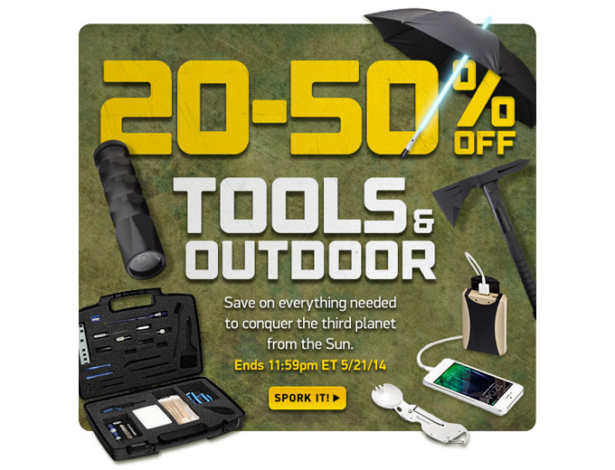 20-50% off Tools & Outdoor Items at ThinkGeek