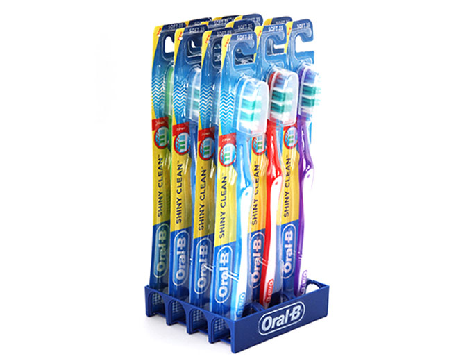 12-Pk Oral-B Shiny Clean Soft Toothbrushes