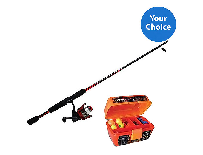 Fishing Pole & Tackle Box Bundle