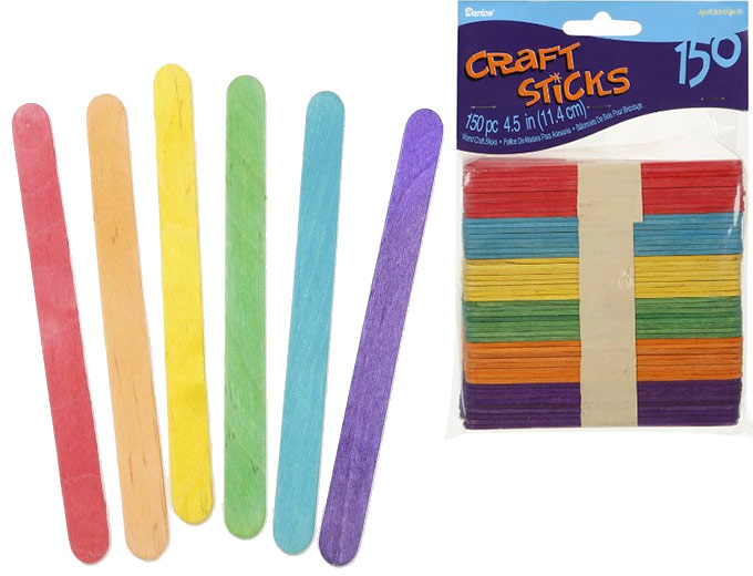 Darice Colored Wood Craft Stick 120-Pack