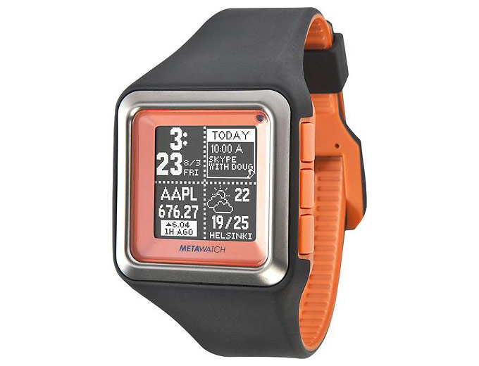 MetaWatch STRATA Tangerine Smartwatch
