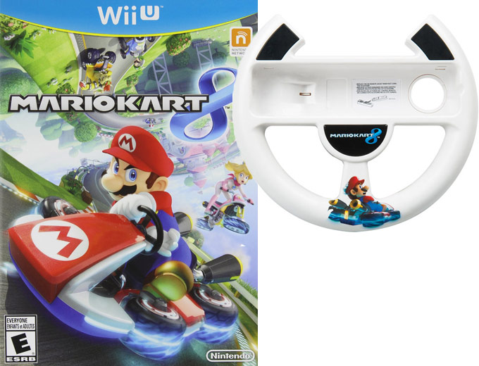 Mario Kart 8 with Mario Wheel (Wii U)