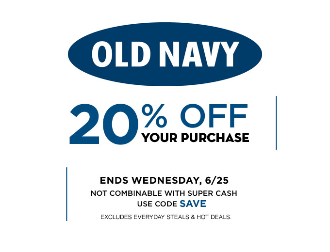 Extra 20% off Your Purchase at Old Navy