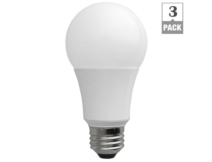 60W Equivalent A19 LED Light Bulb (3-Pack)