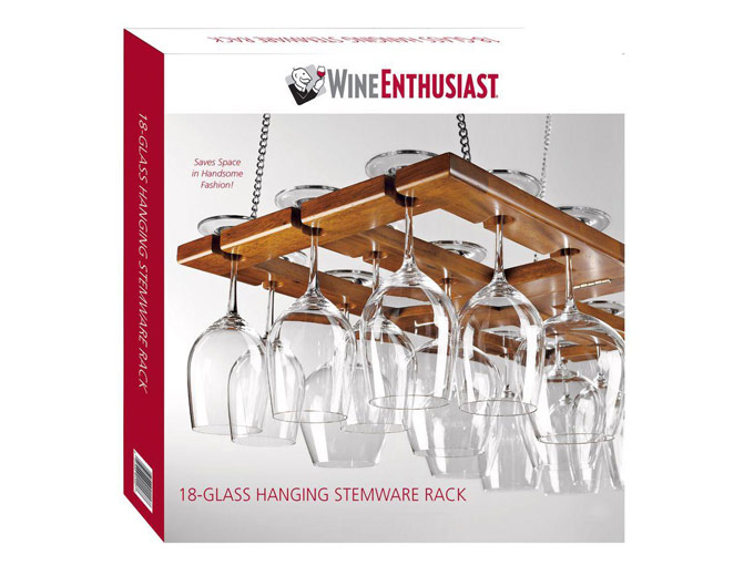 Wine Enthusiast Hanging Stemware Rack