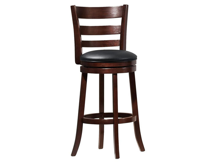 Horizontal Slat Swivel Pub Height Chair