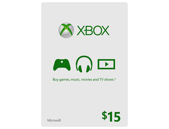 Microsoft $15 Xbox Gift Card for $12.75