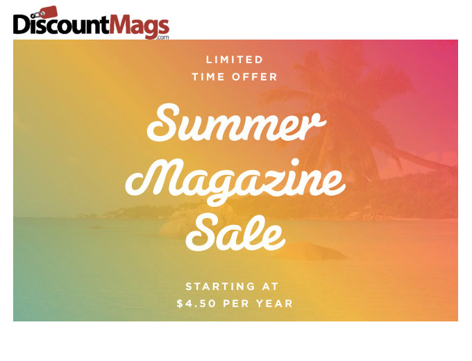 DiscountMags Summer Magazine Sale