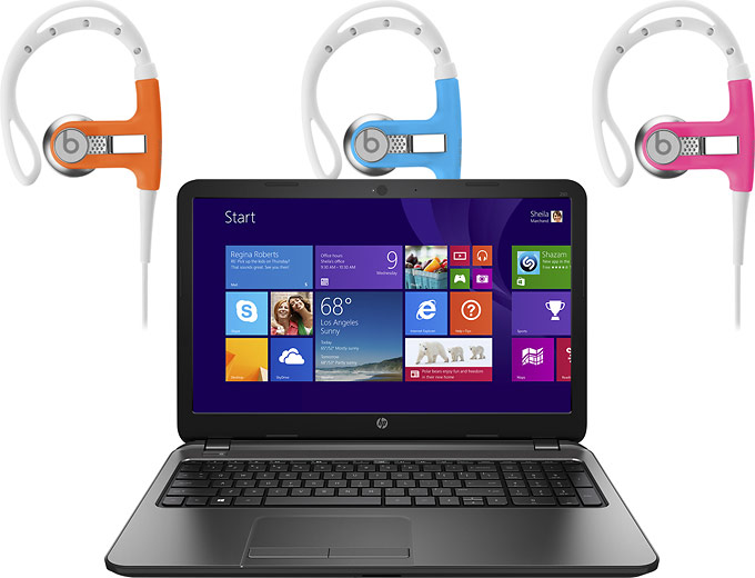 HP Laptop and Powerbeats Dr. Dre Package