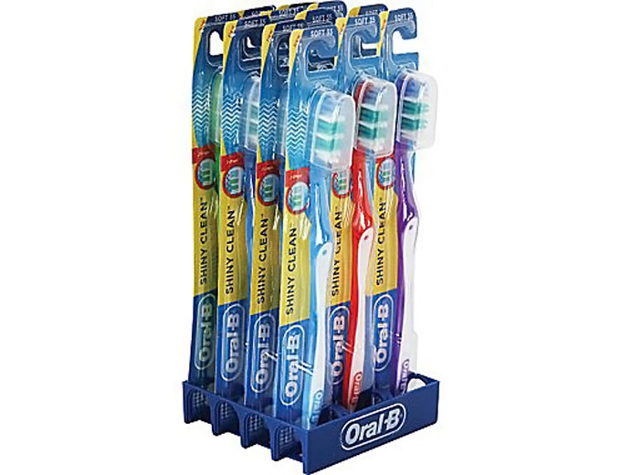 Oral B Shiny Clean Soft Toothbrushes, 12Pk