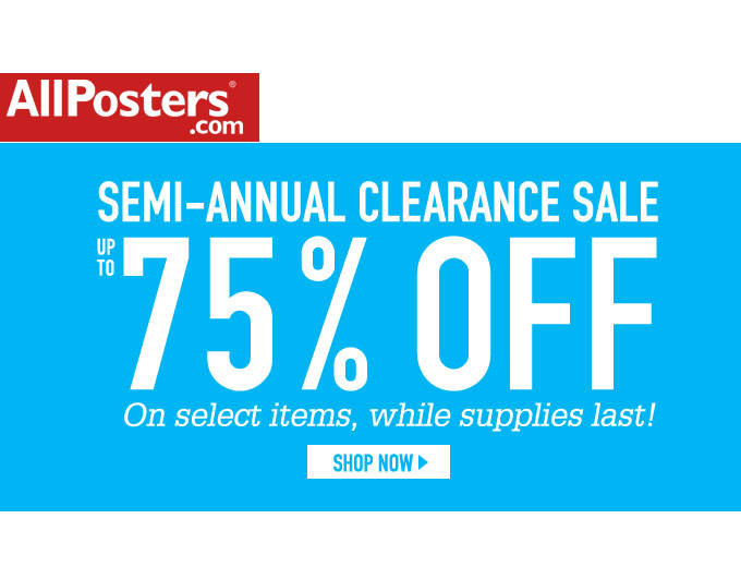 Allposters Summer Sale - Up to 75% off